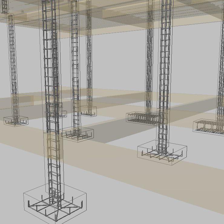 Detalhes de armação de pilares e sapatas - Residência Unifamiliar - PROJ-2018.07